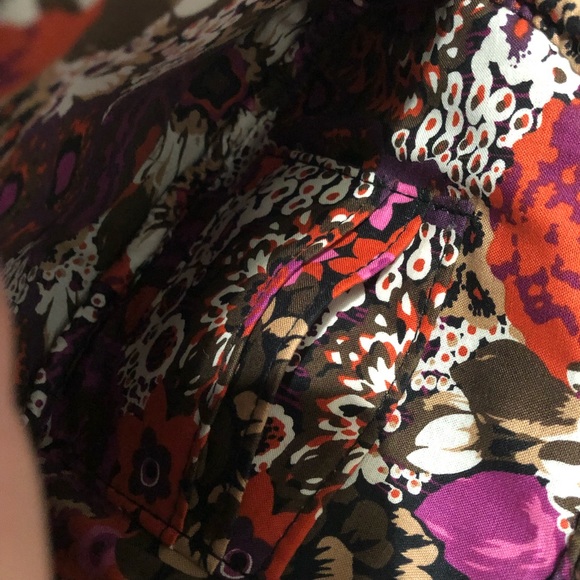 Vera Bradley Crossbody Purse Black Zigzag Pattern - Picture 11 of 13